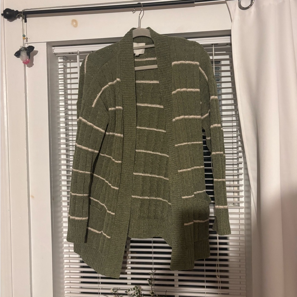 Pink Rose Olive and Cream Women's Cardigan